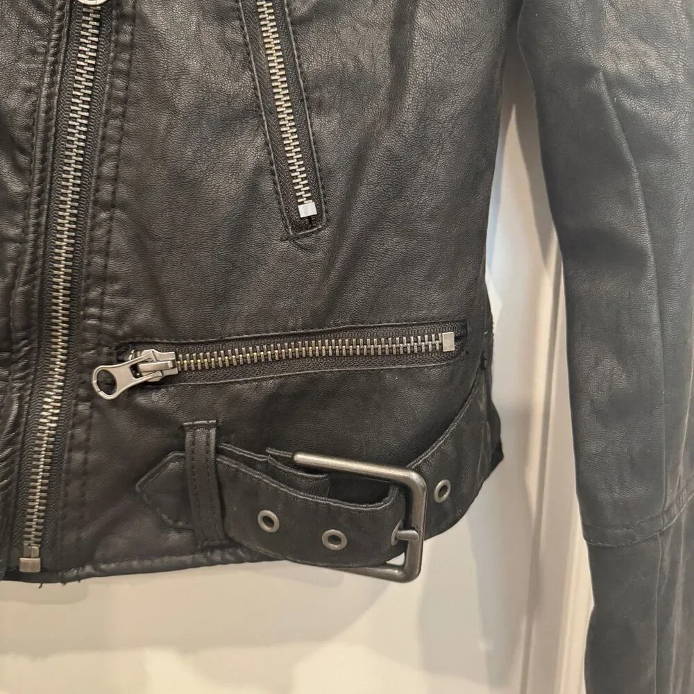 We The Free Felix Vegan Leather Moto Motorcycle Jacket XS Biker